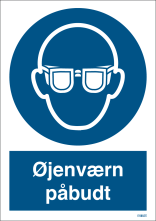 Øjenværn påbudt skilt