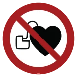 P007 Adgang forbudt for personer med pacemakere skilt