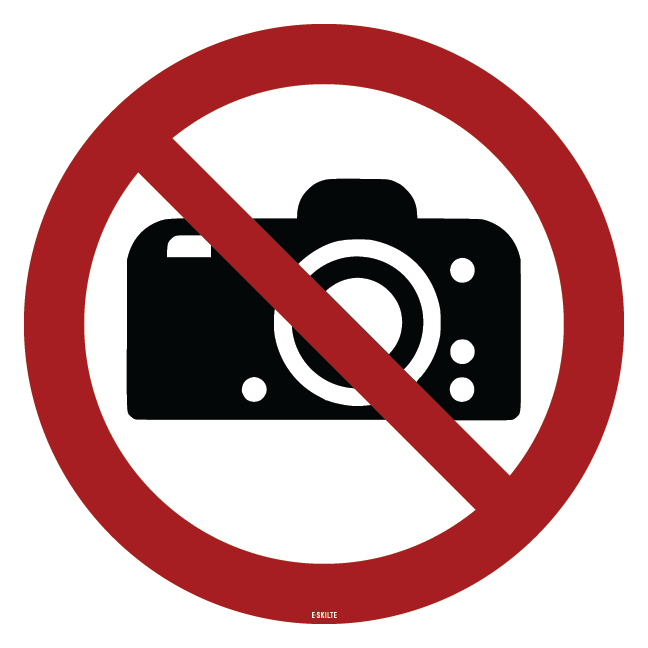 P029 Fotografering forbudt skilt