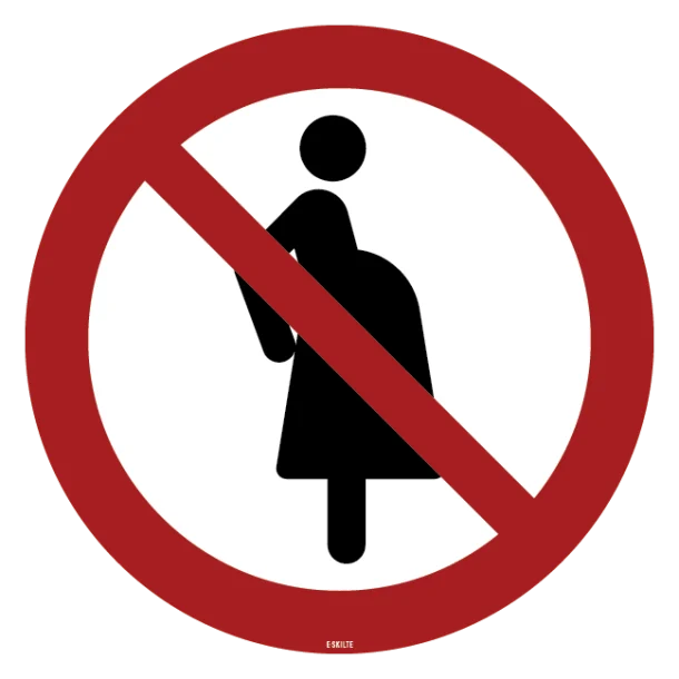 P042 Ikke egnet for gravide kvinder skilt