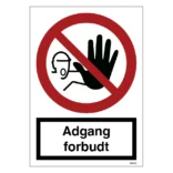 Adgang forbudt ISO P080 skilt