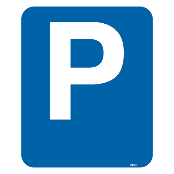 P Kundeparkering skilt