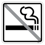 Ingen rygning piktogram skilt