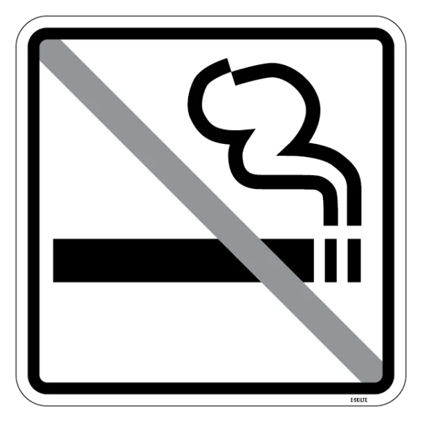 Ingen rygning piktogram skilt