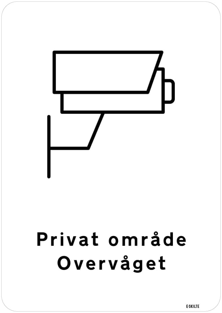 Privat område Overvåget