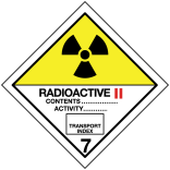 Radioaktive stoffer, klasse 7, kategori 2 fareseddel