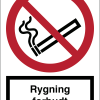 Rygning forbudt skilt