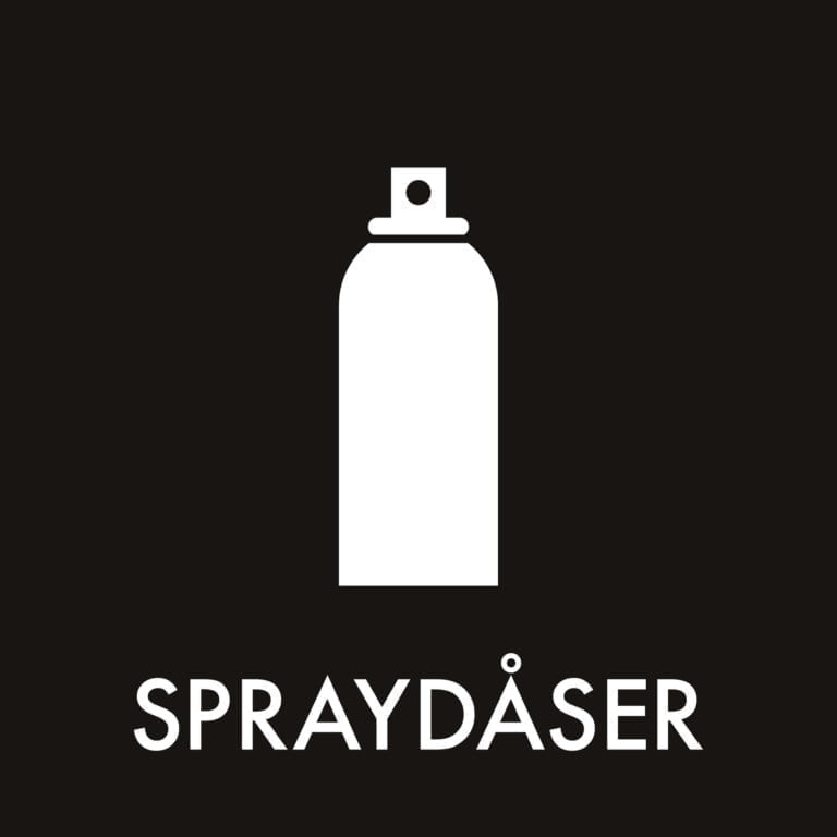 Dansk Affaldssortering - Spraydåser sort