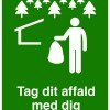Shelterplads regler skilt