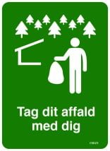 Shelterplads regler skilt