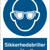 Sikkerhedsbriller påbudt skilt