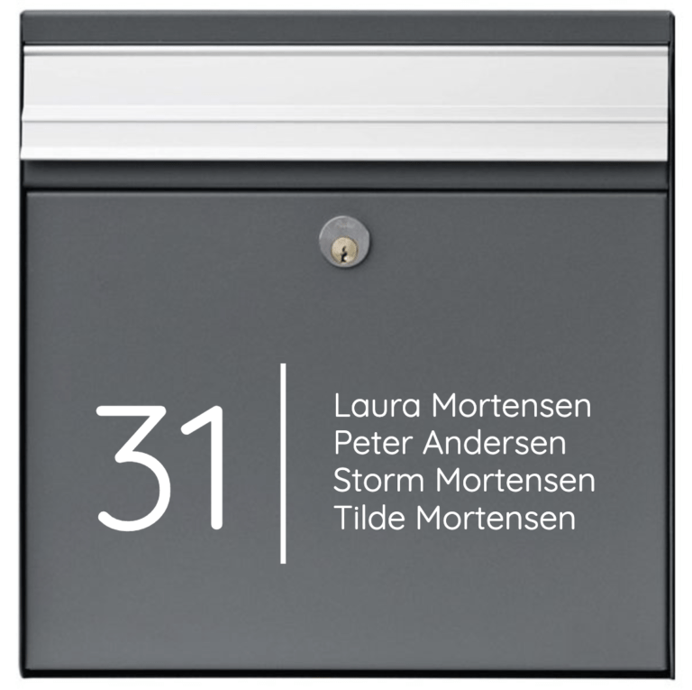Postkasse skilt
