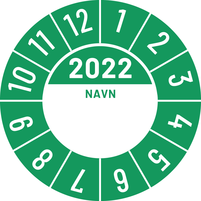 Kalibreringsmærke 2022 med navn