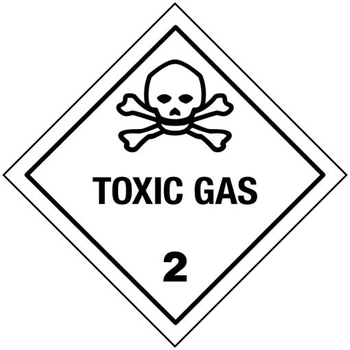 Toxic gas, klasse 2 fareseddel