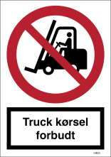 Truck kørsel forbudt