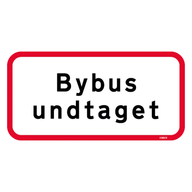 UC20,5 - Bybus undtaget skilt