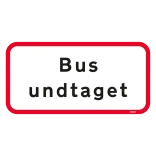UC20,4 - Bus undtaget skilt