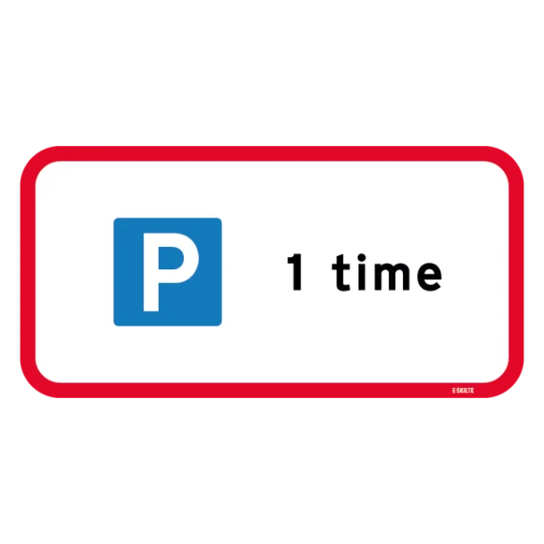 UC33 - Begrænset parkeringstilladelse skilt