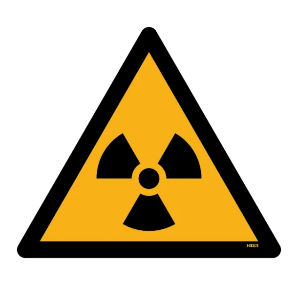 W003 Radioaktivt materiale eller ioniserende stråling skilt