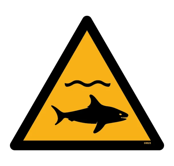 W054 Advarsel for hajer skilt