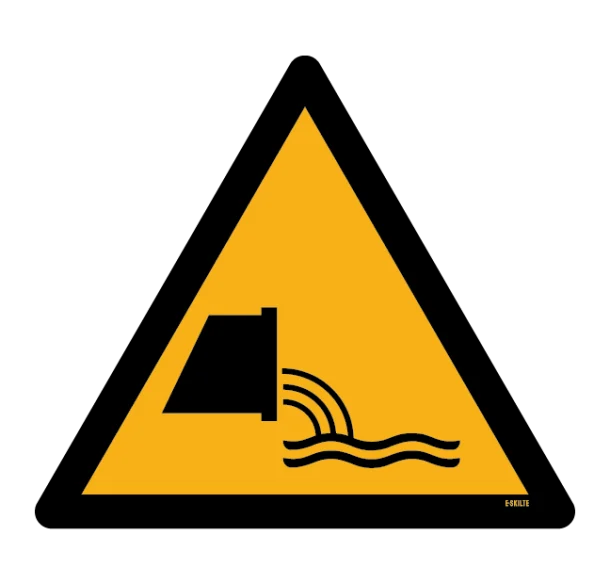 W055 Advarsel for spildevandsudledning skilt