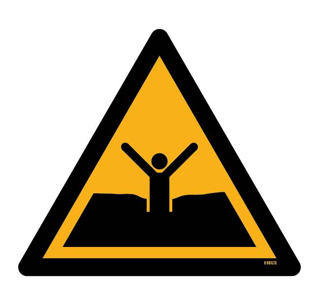 W061 Advarsel for kviksand eller mudder skilt