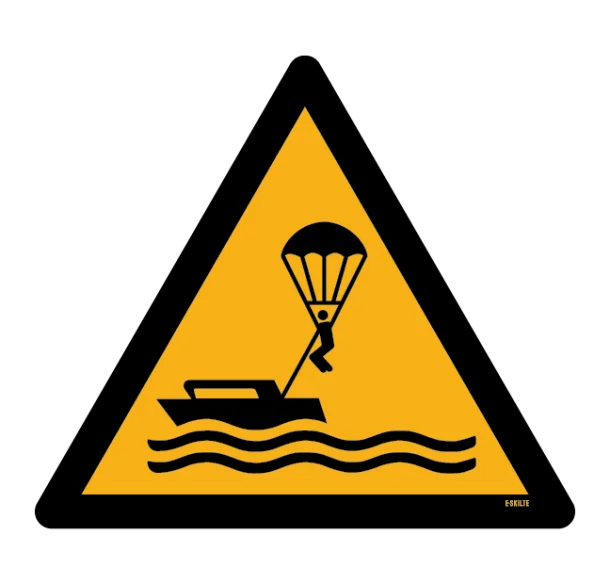 W063 Advarsel for parasailing skilt