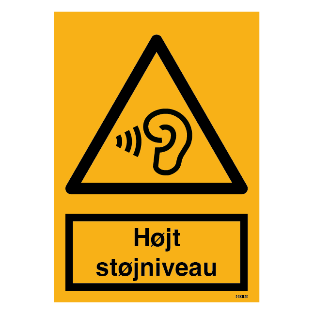Højt støjniveau W087 ISO skilt