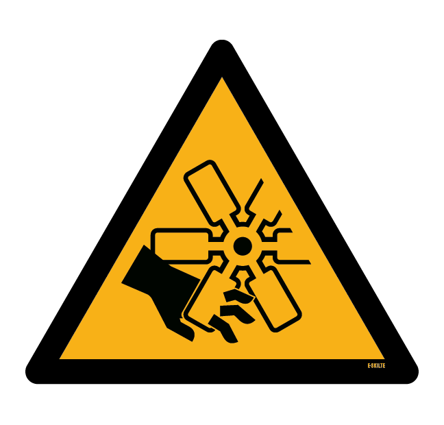 W088 Advarsel: Roterende blade skilt