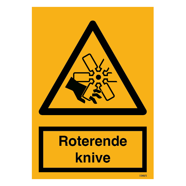 Roterene knive skilt
