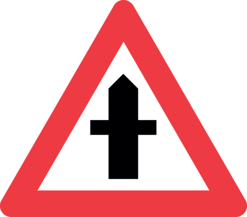 a11 - Farligt vejkryds skilt