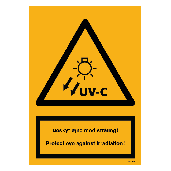 Advarselsskilt - UV-c stråling