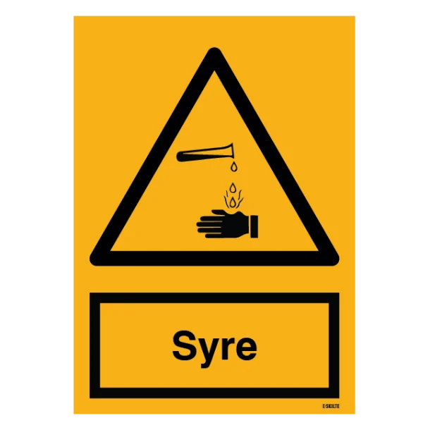 Advarselsskilt Syre
