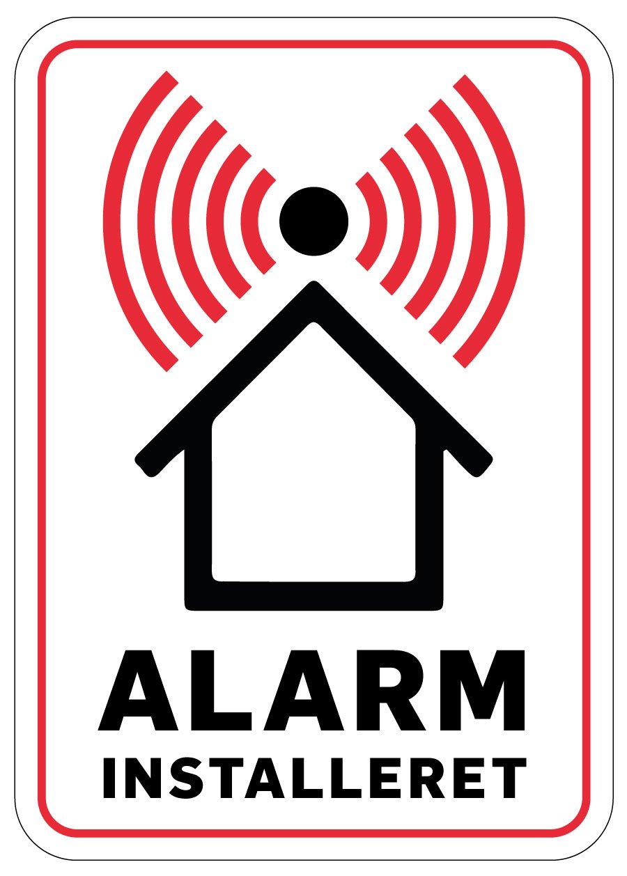 alarmskilt til bolig