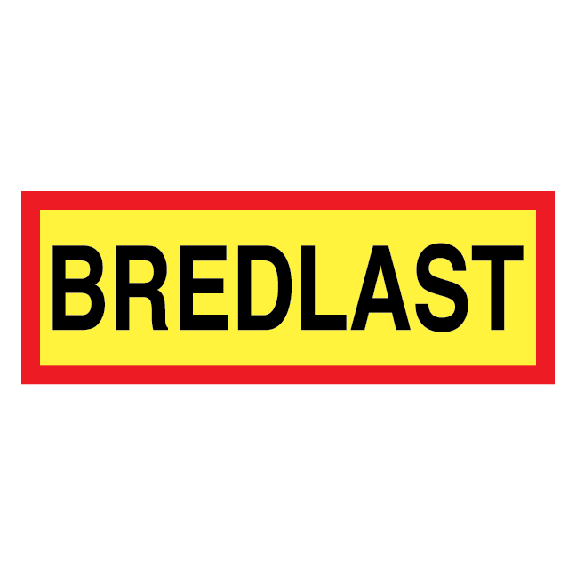 Bredlast skilt