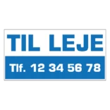 Til leje skilt