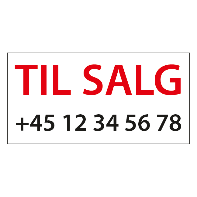 Til salg skilt