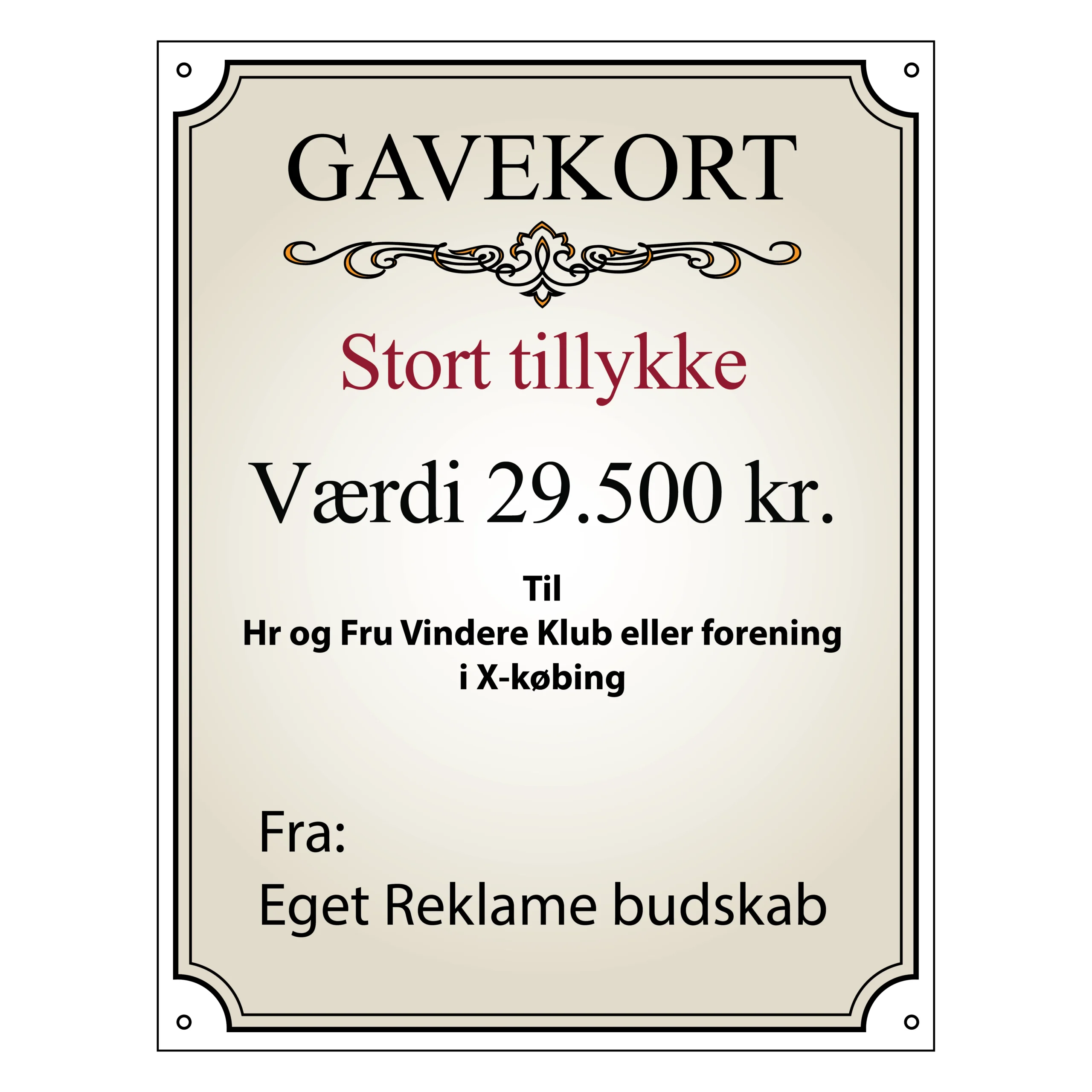 Stort Gavekort