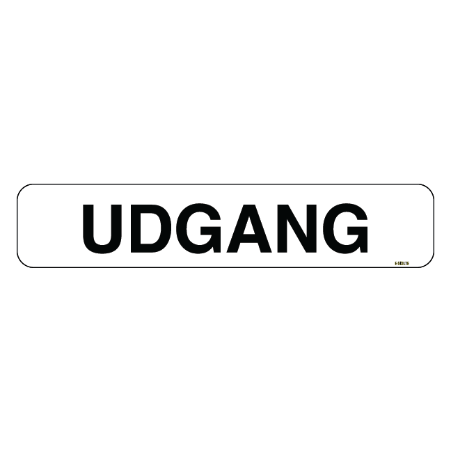 Udgang skilt