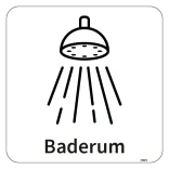Baderum skilt