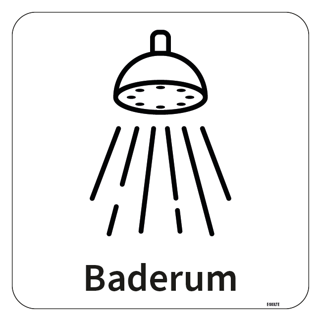 Baderum skilt