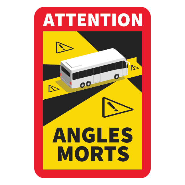 Blind vinkel til bus klistermærke (Angles Morts sticker)