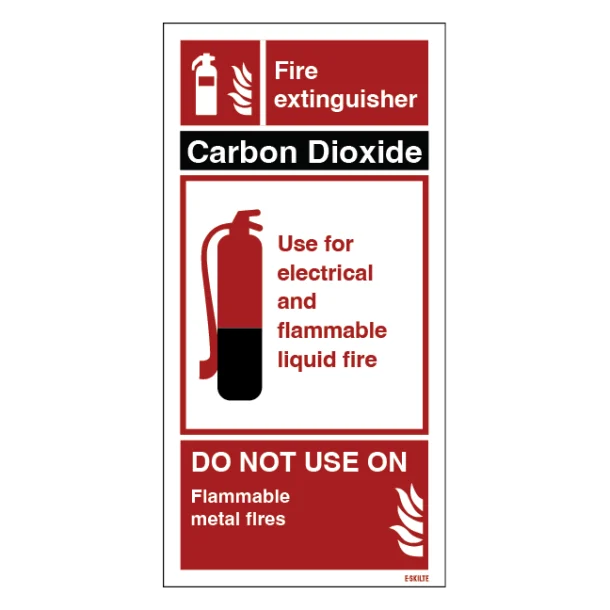 Fire Extinguisher Carbon Dioxide : Brandskilt