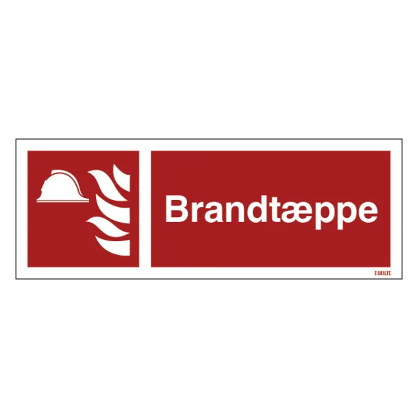 Brandtæppe Brandskilt