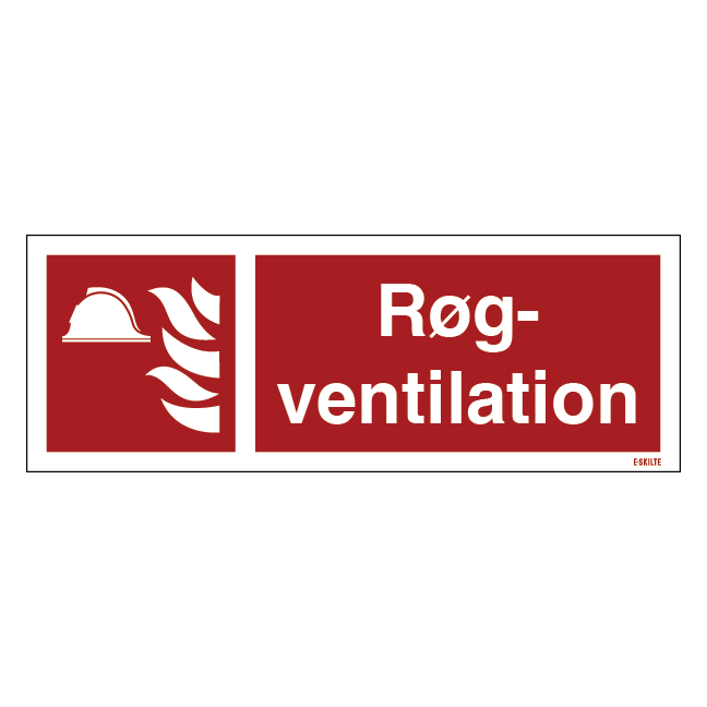 Røgventilation Brandskilt