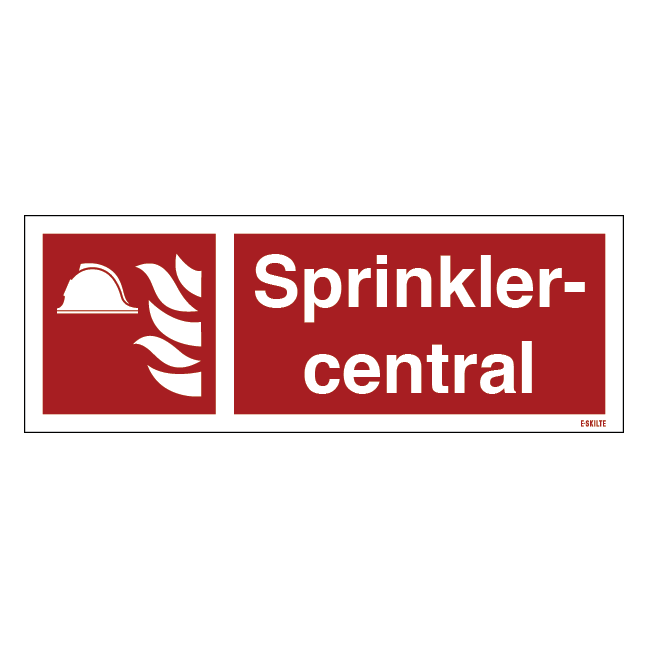 Sprinklercentral Brandskilt