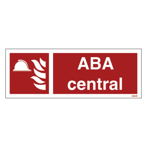 ABA Central brandskilt