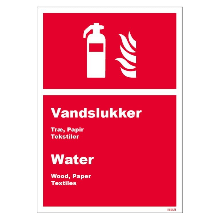 Brandslukker vand da eng skilt