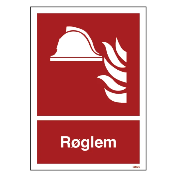 Røglem: Brandskilt