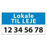 Lokale Til leje skilt